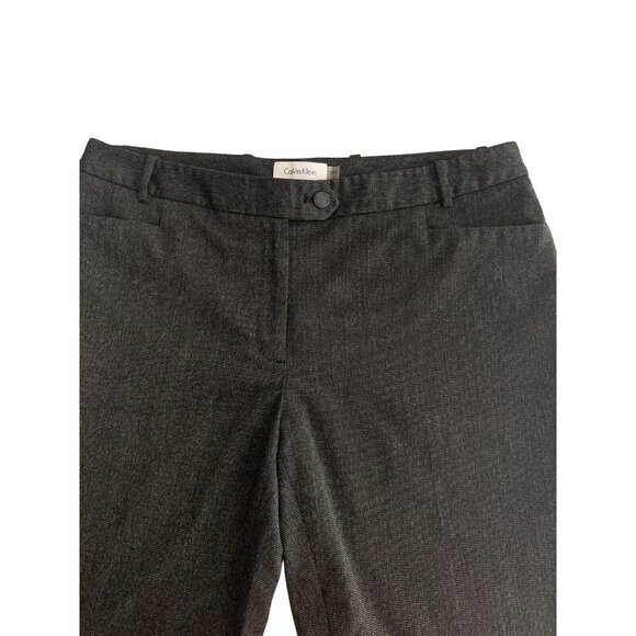 Calvin Klein Womens Modern Fit Dress Pants Black Gray Bootcut Size 12P - Picture 6 of 11